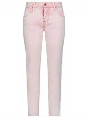 DSQUARED2 Light Pink Skinny Jeans Size 0 US Designer Stretch Denim Pants NWT
